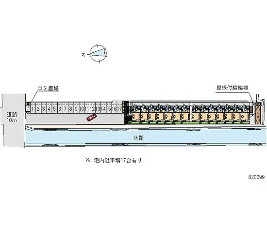 ★手数料０円★高槻市天川新町　月極駐車場（LP）